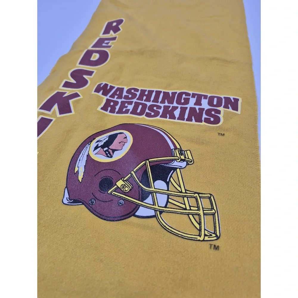 VTG Washington Redskins Scarf Mens One Size Gold NFL Football Team NFL Fringe
